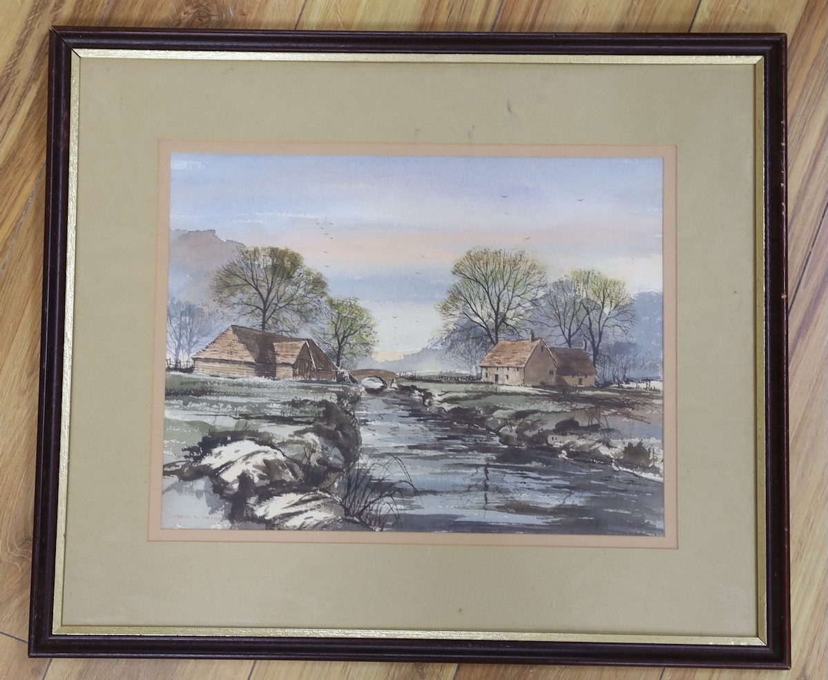 Isabel M. Castle (20th C.), watercolour, 'Spring Evening', signed, 32 x 42cm